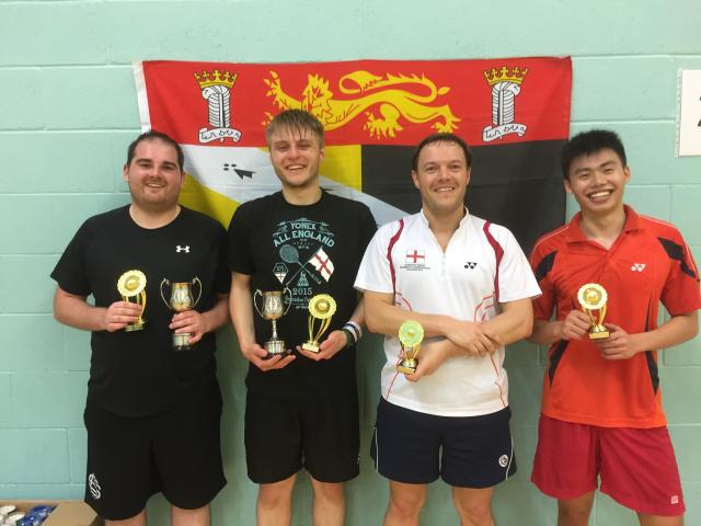 Mens Doubles Winners / Runners Up - Chris Piff, Jack Taylor & Ian Murphy, Huan Chun Chan